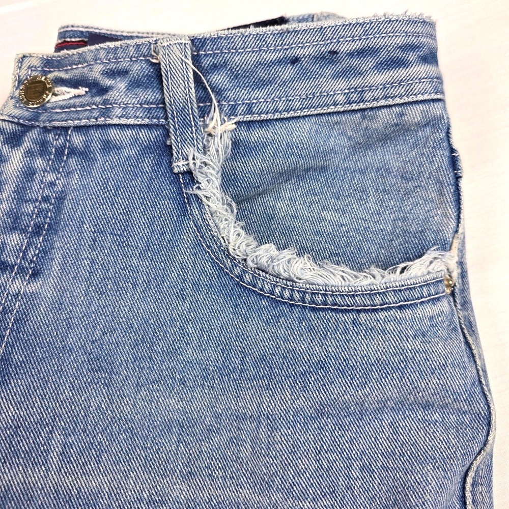 Vtg Floral Jeans Womens 10 Embroidered Frayed Hem Denim 2000s Boho Cottagecore - Picture 5 of 16